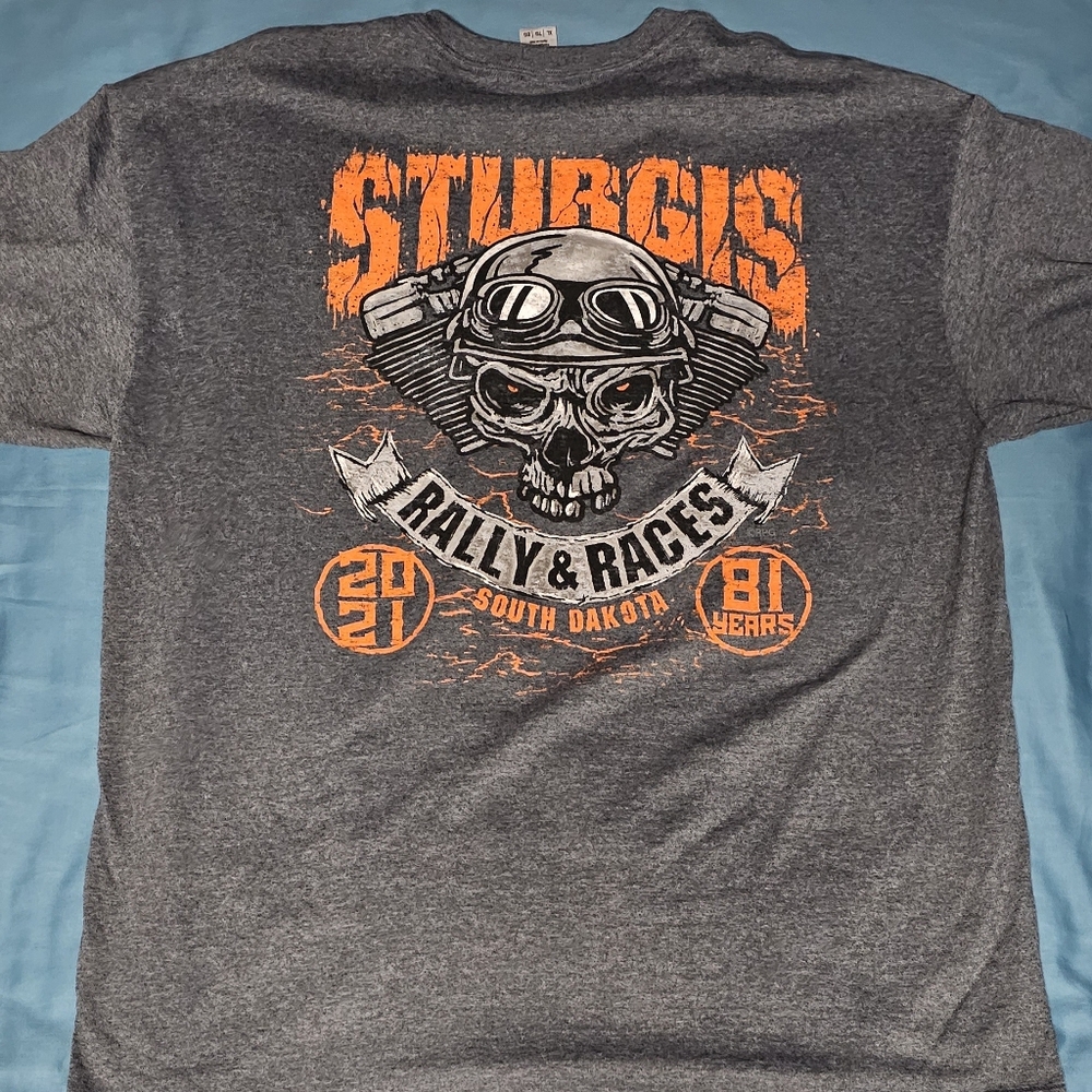 2021 STURGIS RALLY & RACES 81st Anniversary Motorcycle Rally XL Men's T-shirt #